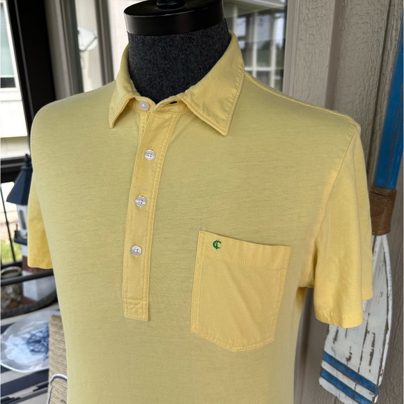 Criquet Shirts Criquet Mens Organic Cotton Slim Fit Canary Yellow